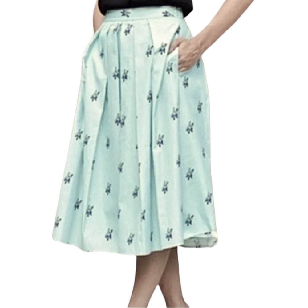 Catherine Malandrino French bulldog print skirt • size 4